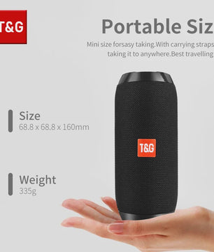Draagbare Bluetooth Speaker T&G TG117 - Waterdicht, TWS Stereo Geluid & FM Radio