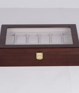Luxe Houten Horlogedoos met 6, 10 of 12 Vakken - Handgemaakt Sieraden Opbergdoos Display