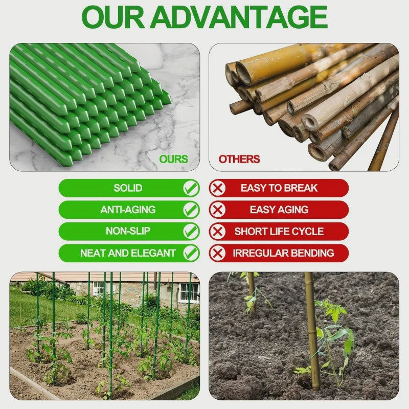 20x Stevige Tuinstokken - Multifunctionele Ondersteuning voor Groenten, Klimplanten & Fruit