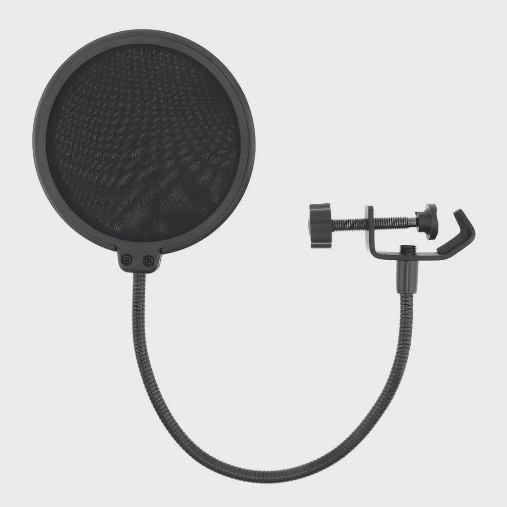 Dubbellaags Microfoon Pop Filter met Flexibele Zwanenhals voor Studio Opnames