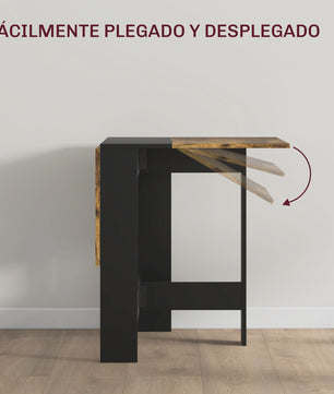 Homcom Klaptafel met 2 Uitklapbare Vleugels - 103x76x73.5 cm - Veelkleurig