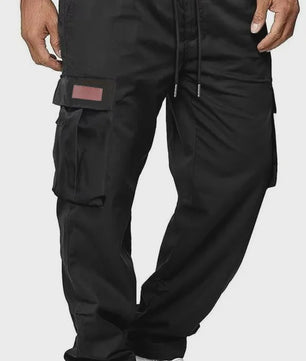 Herfst/Zomer Heren Cargo Werkbroek met Koordsluiting en Meerdere Zakken