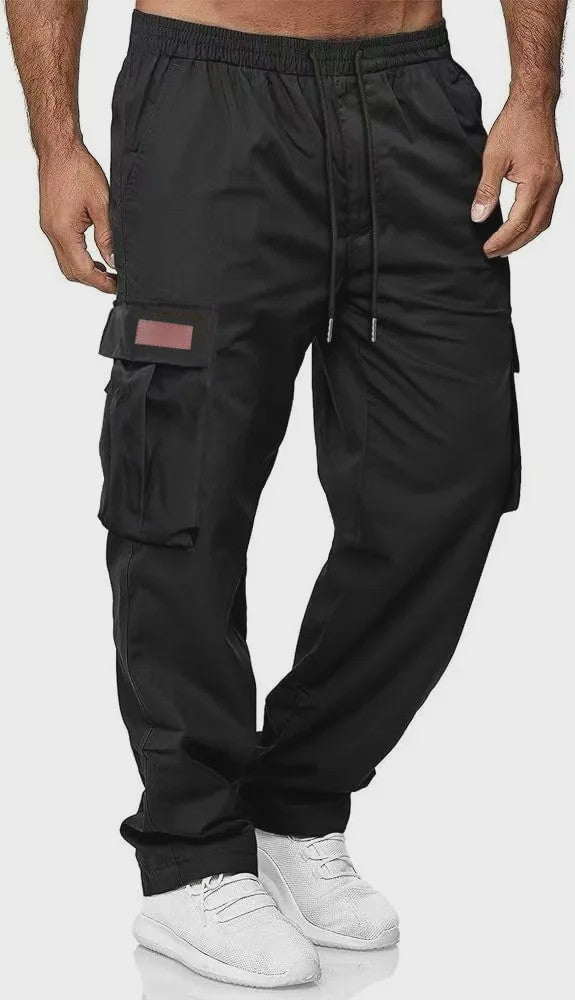 Herfst/Zomer Heren Cargo Werkbroek met Koordsluiting en Meerdere Zakken