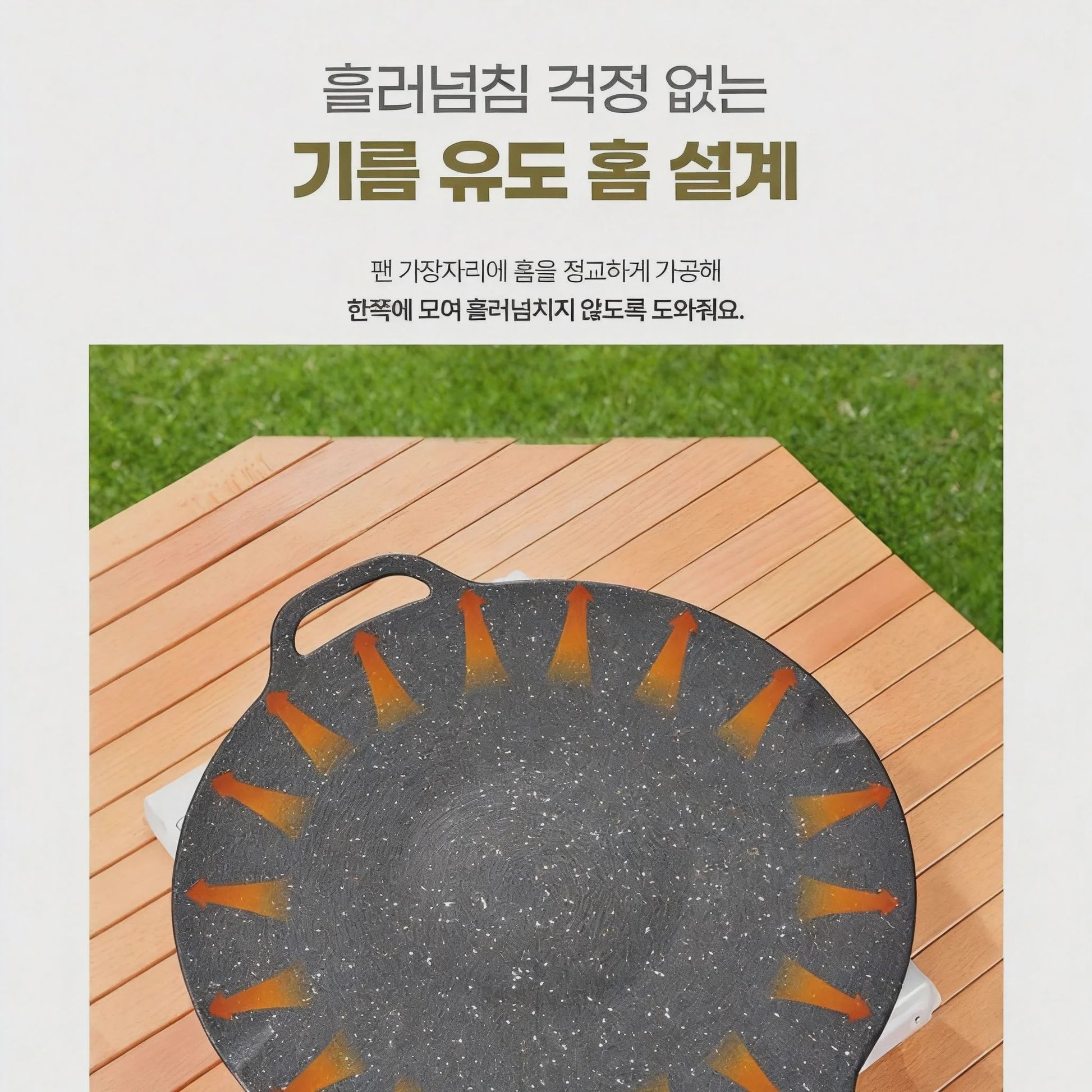KOSUN Grillpan Rond Non-stick Maifan Steen - Indoor/Outdoor BBQ, Gas & Inductie