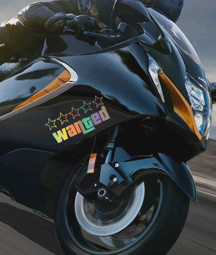 Wanted Vinyl Sticker Set - GTA Stijl Decals voor Auto, Motor & Laptop