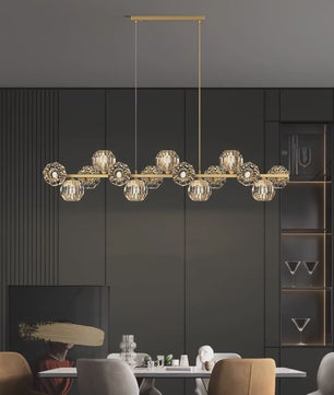 Moderne LED Plafondlamp - Hanglamp met Kristallen Bollen voor Woonkamer & Eetkamer
