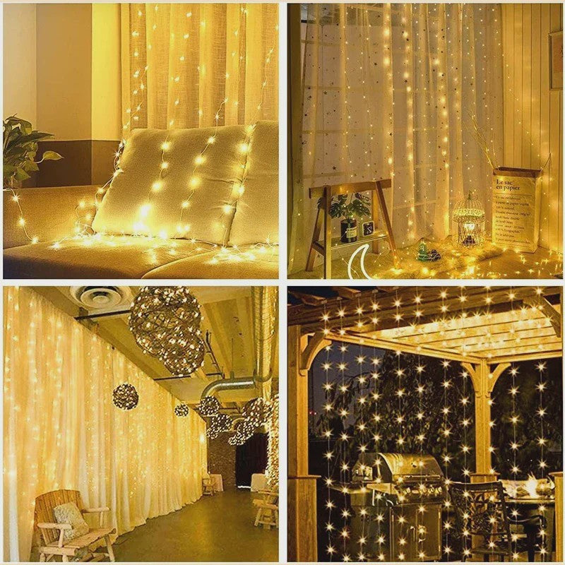 3M LED Gordijn Lichtjes - Sprookjesachtige USB Feestverlichting met 8 Modi voor Huis, Tuin, Kerst & Bruiloft