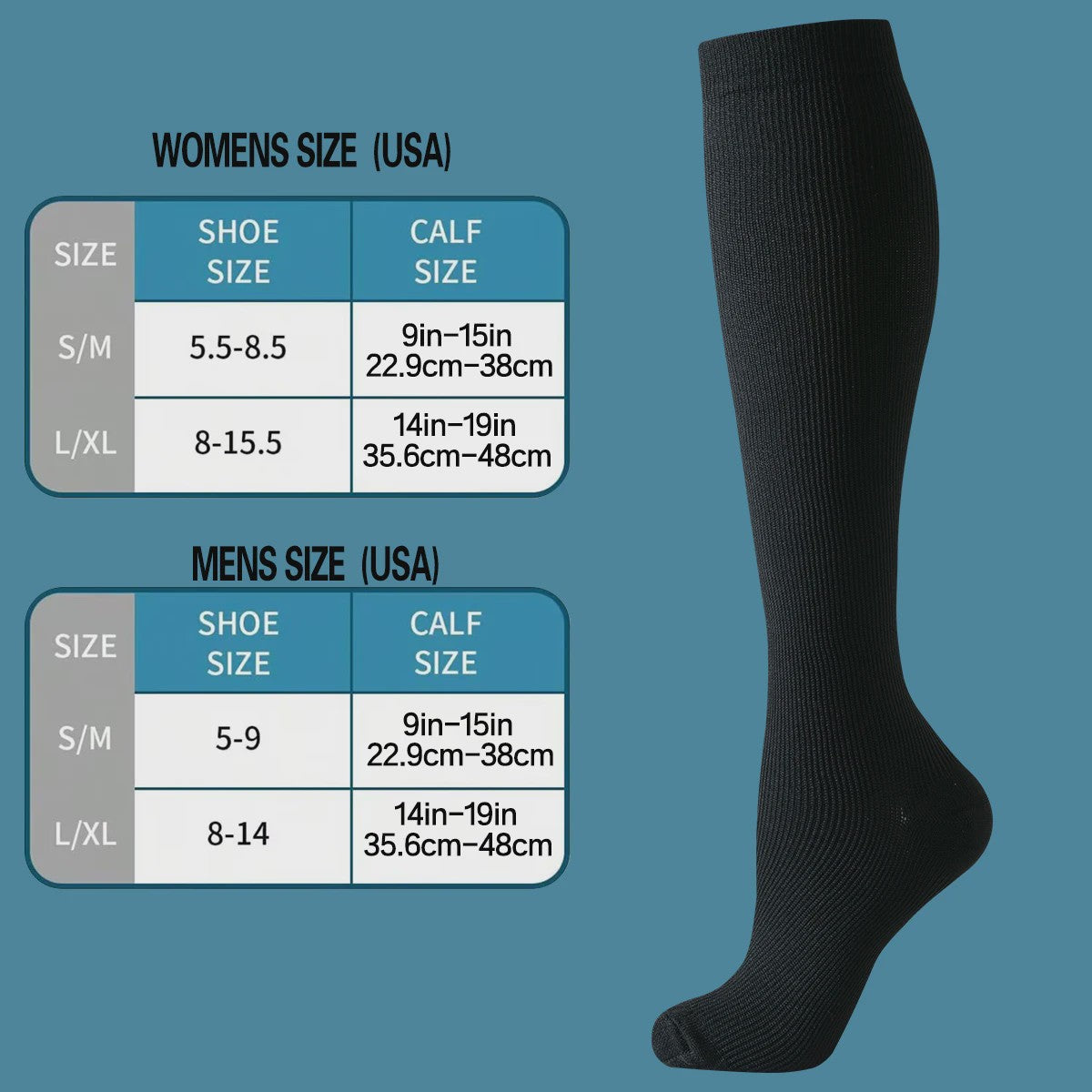 6 Paar Steunkousen - Zwart & Huidskleur - Comfort & Compressie voor Zorgverleners