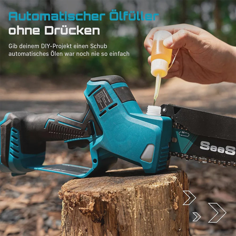 Seesii Accu Kettingzaag 6-Inch - Borstelloze Motor voor Snoeien en Houtbewerking