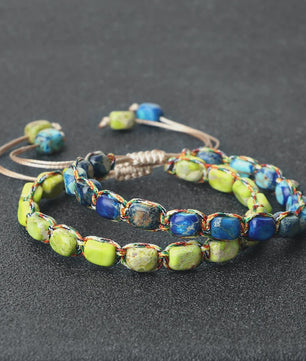 Verstelbare Emperor Stone Kralen Armband - Natuursteen Bangle voor Dames & Heren