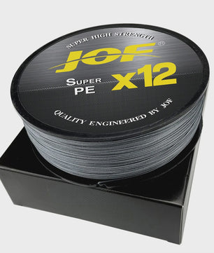 JOF X12 12-Strands Gevlochten Vislijn - Super Sterk Multifilament PE Lijn (25-92LB)