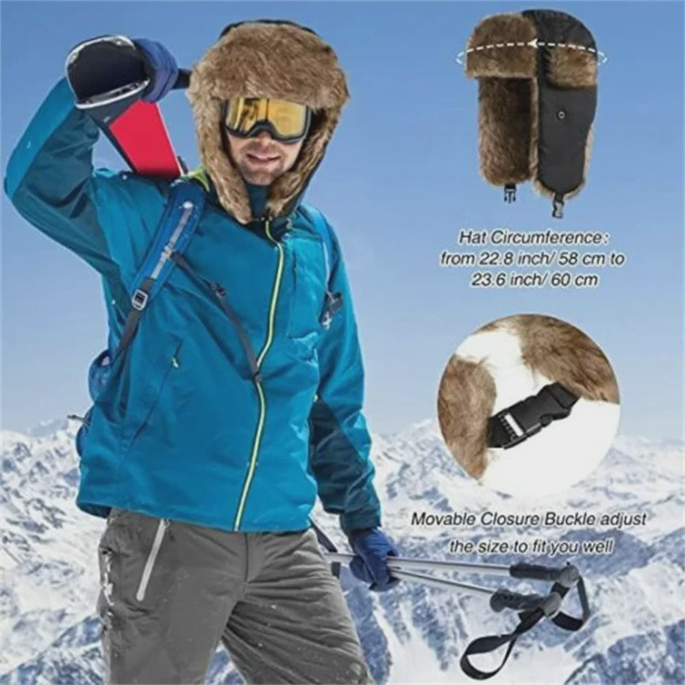 Warme Ushanka Wintermuts voor Heren met Oorflappen - Russische Trapper Stijl