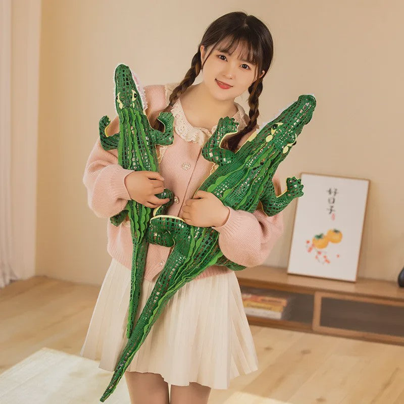 Realistisch Krokodil Pluche Speelgoed - 70cm & 90cm Zacht Knuffelbeest