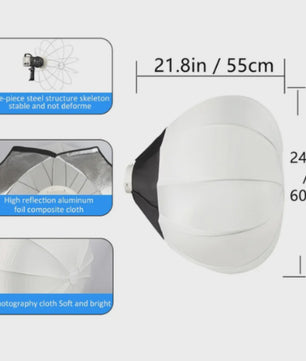 135W Bowens LED Studio Lamp met 90cm Honeycomb Softbox & Statief