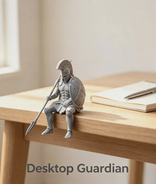 Spartaanse Krijger Zittende Figuur - 3D Geprint Decoratiebeeldje