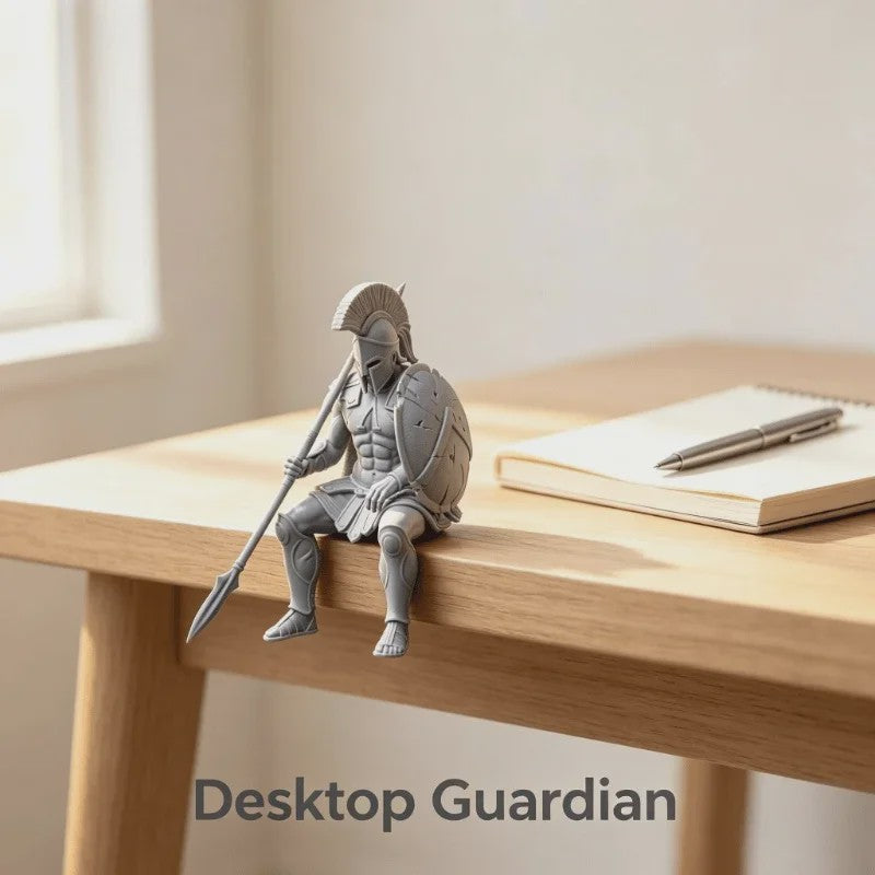 Spartaanse Krijger Zittende Figuur - 3D Geprint Decoratiebeeldje
