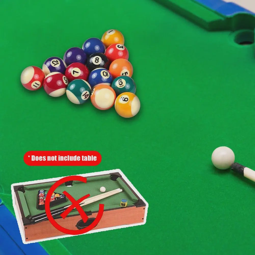 Set Billardballen voor Kinderen - 25mm Kleine Pool & Snooker Ballen