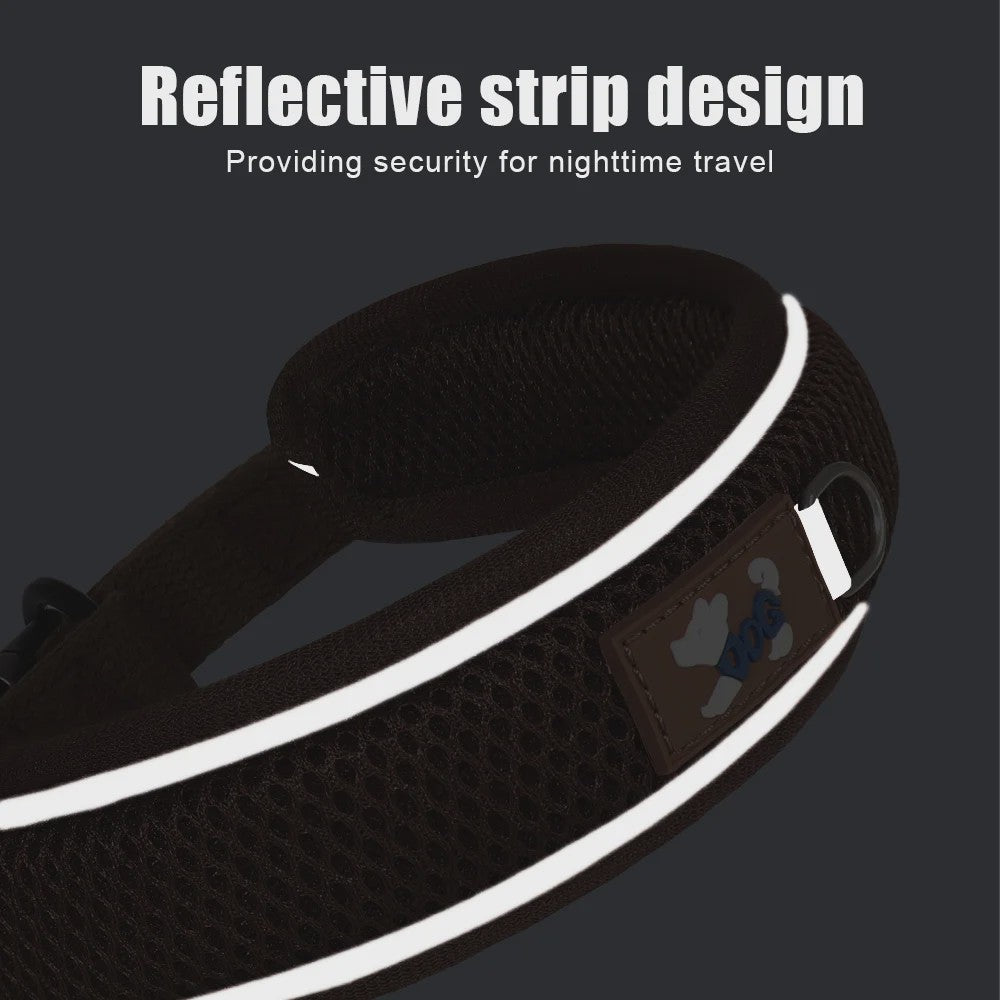 Gepersonaliseerde Hondenhalsband - Ademend Mesh, Reflecterend & Duurzaam