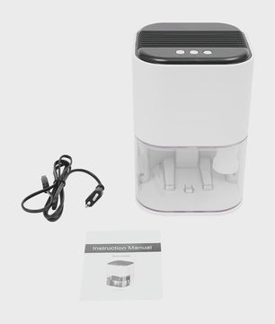 Compacte Elektrische Luchtontvochtiger 2L met 7-Kleur Verlichting - 500-600ml/dag