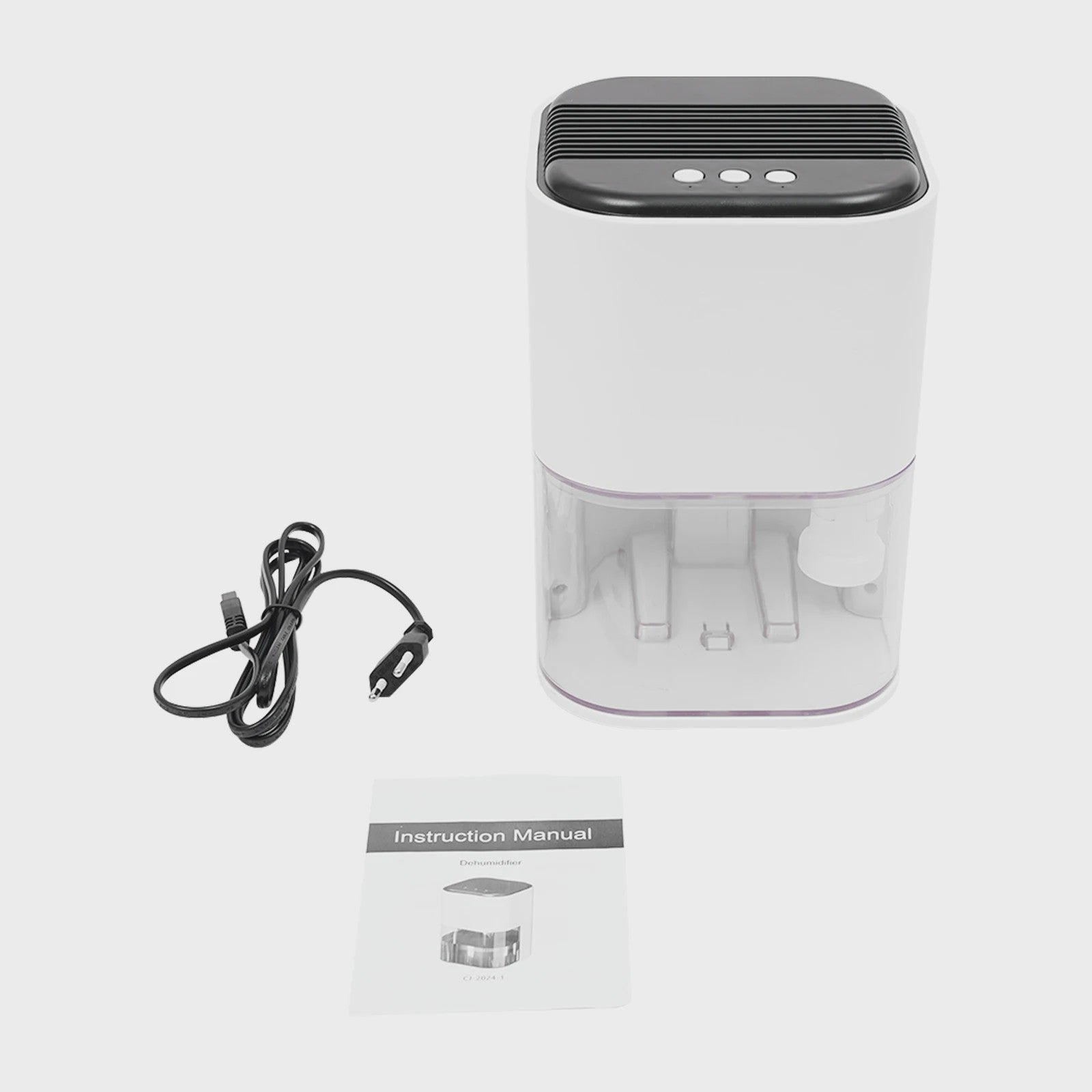Compacte Elektrische Luchtontvochtiger 2L met 7-Kleur Verlichting - 500-600ml/dag