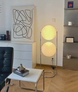 Moderne Witte Acryl Ronde LED Vloerlamp voor Woonkamer & Slaapkamer