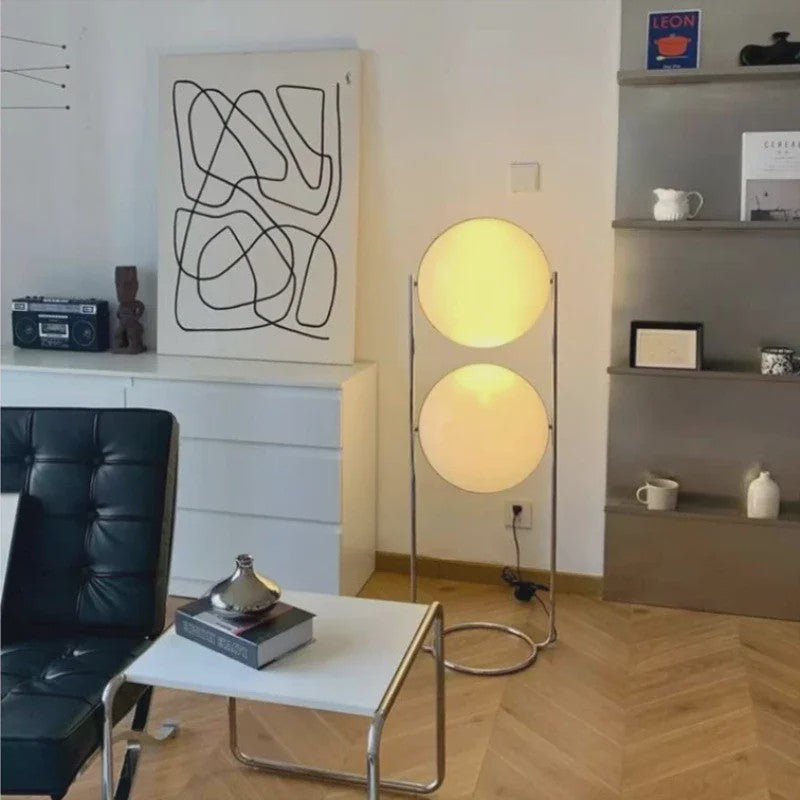 Moderne Witte Acryl Ronde LED Vloerlamp voor Woonkamer & Slaapkamer