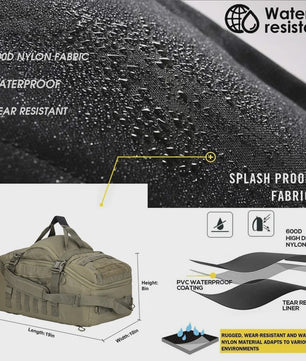 Multifunctionele Duffle Bag Rugzak 25L/45L/80L - Waterdicht, Tactisch & Outdoor