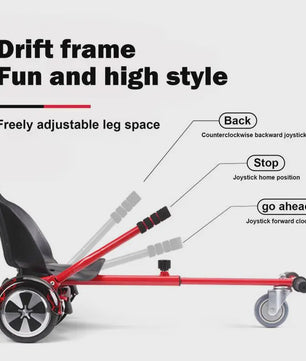 Hoverboard Zitje Gokart Accessoire - Verstelbaar Frame voor 6.5-10 Inch Scooters