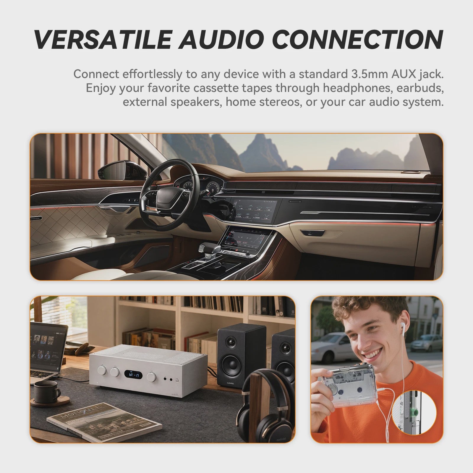 Draagbare Cassette Speler & MP3 Converter - USB Opname & Radio Functie