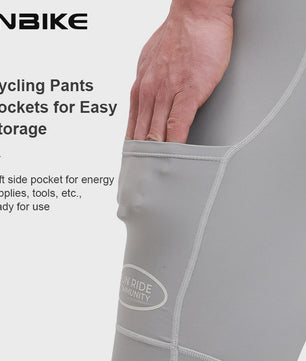 INBIKE Heren Fietsbroek met Bretels - Hoge Taille, Ademend & Met Zakken