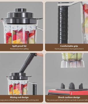 3-in-1 Keukenmachine: Krachtige Blender, Vleesmolen & Sapcentrifuge