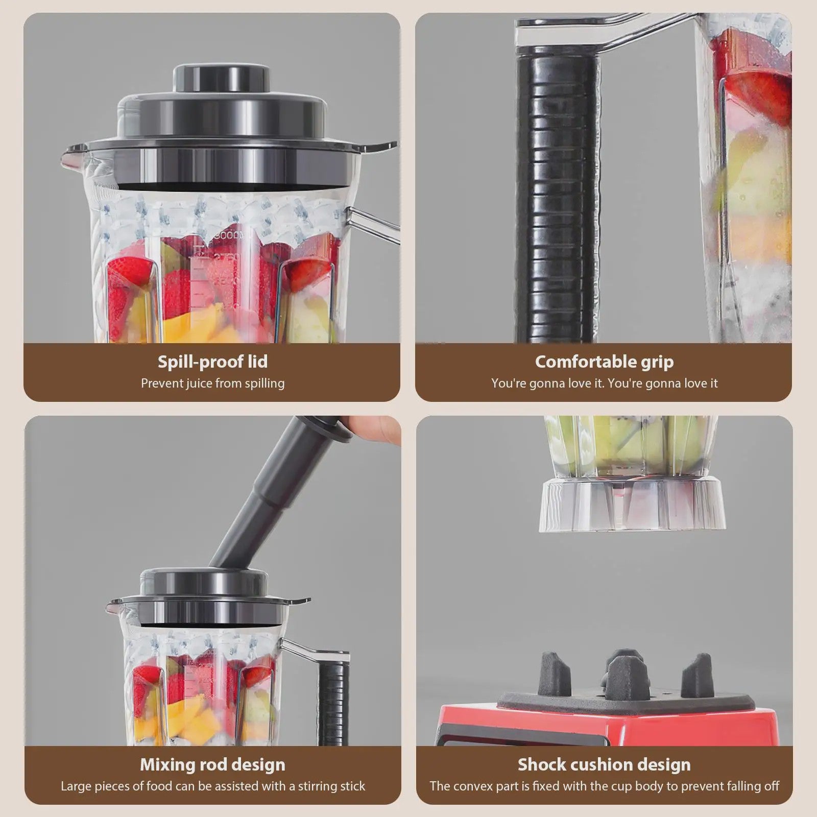 3-in-1 Keukenmachine: Krachtige Blender, Vleesmolen & Sapcentrifuge