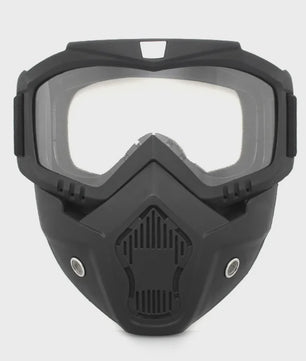 Motorcross Motorhelm Vizier Masker met Goggles - Winddicht, Ademend en Verstelbaar
