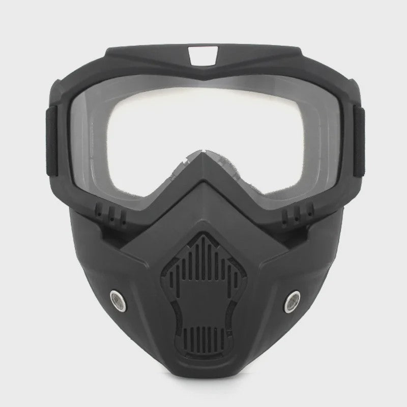 Motorcross Motorhelm Vizier Masker met Goggles - Winddicht, Ademend en Verstelbaar