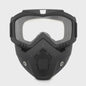 Motorcross Motorhelm Vizier Masker met Goggles - Winddicht, Ademend en Verstelbaar
