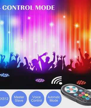 2x U'King LED Par Licht 36 RGB DMX Stage Verlichting voor Feest, DJ & Bruiloft