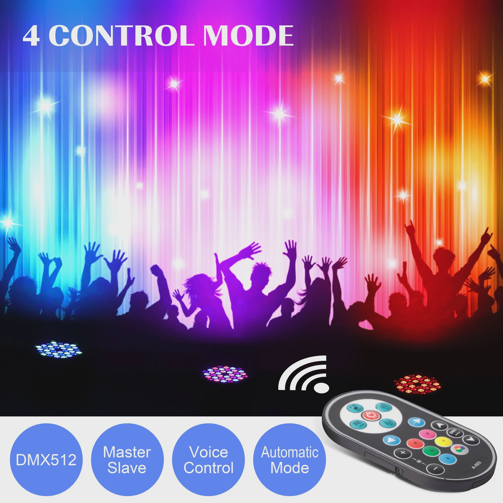 2x U'King LED Par Licht 36 RGB DMX Stage Verlichting voor Feest, DJ & Bruiloft