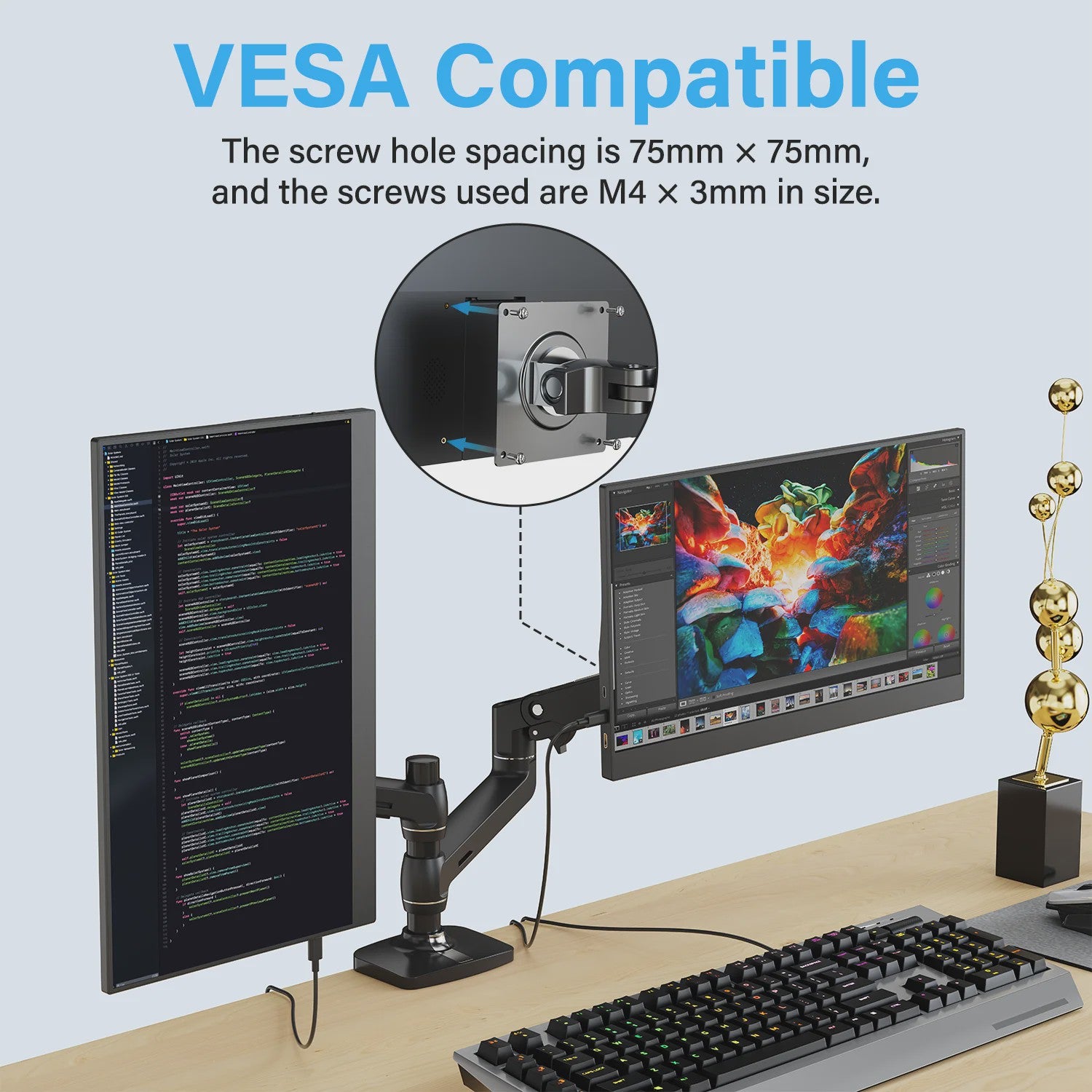 Amoudo 15.6" Full HD IPS Draagbare Monitor met USB-C en Mini HDMI - VESA Compatibel