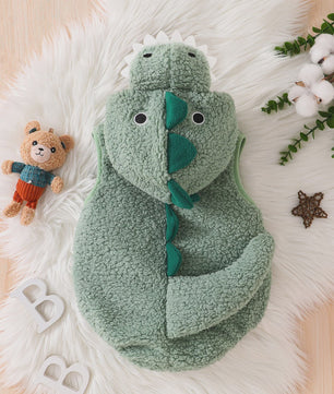 Schattig Baby Dino Kostuum Romper met Muts - 0-18 Maanden