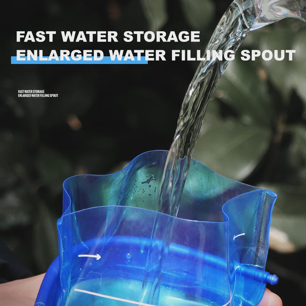Opvouwbare Siliconen Waterfles 500ml met Rietje - BPA-vrij voor Sport & Reizen