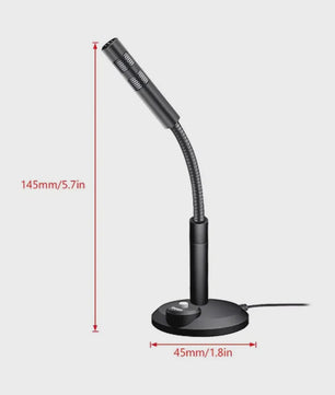 USB Desktop Microfoon 3.5mm Omnidirectioneel voor PC, Laptop, Gaming, Opnames & Chat