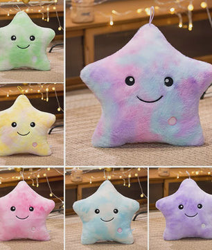 Glow-in-the-dark Ster Pluche Kussen - Zacht Verlicht Speelgoed voor Kinderen & Decoratie