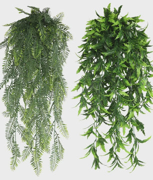 Hangplant Kunstplant Varenbladeren & Klimop - Decoratie voor Huis, Kamer, Balkon & Feest