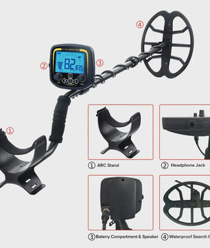 Treasure Hunter GX850 Professionele Metaaldetector - 11" Waterdichte Spoel, Goudzoeker