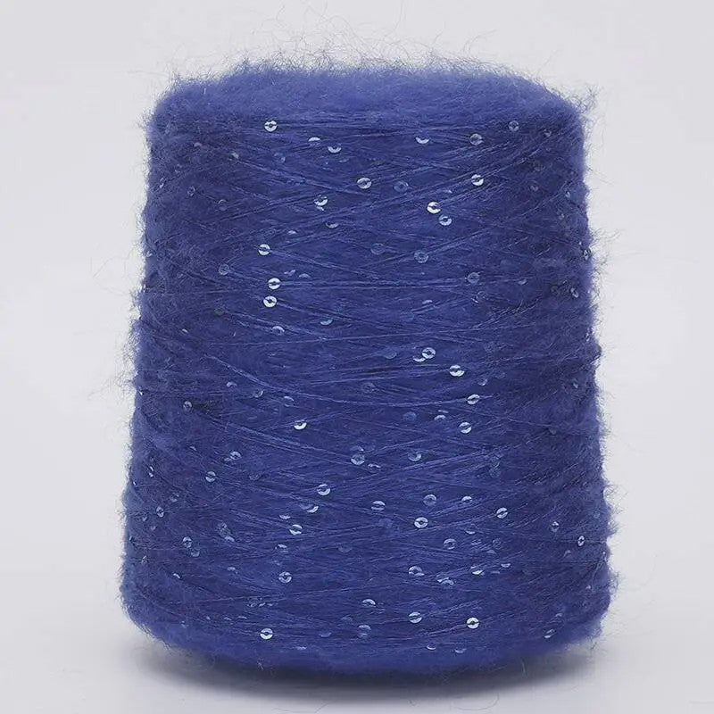 Zacht Pluche Mohair Garen met Pailletten - Kleurrijk Brei-, Haak- en Naaigaren (520g)