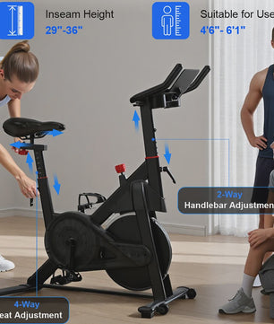 Superun Hometrainer Ergometer met Magnetische Weerstand en LCD Display - Max 100 kg