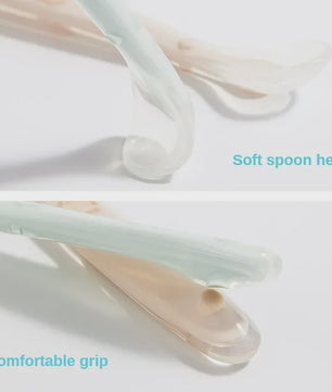 Zachte Siliconen Baby Lepel - Ideaal voor Voedingstraining en Eerste Hapjes