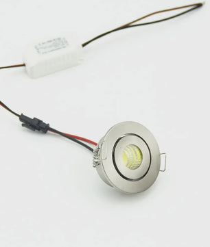 Mini LED Downlight 3W Dimbare Koel Wit 6000K Satin Nickel - SediaXL