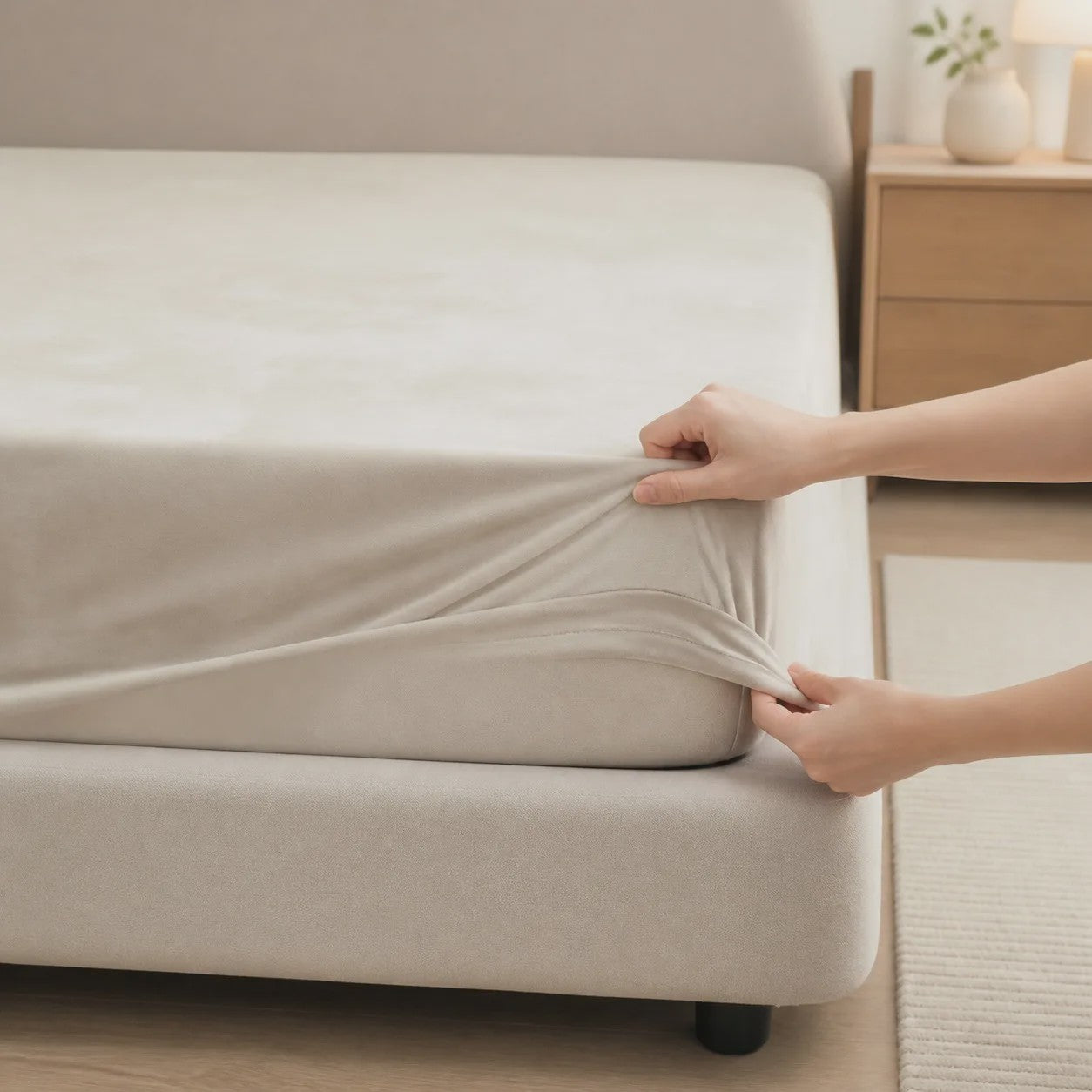 Zacht Melkfluweel Hoeslaken - Thermisch Polyester, 25cm Diep - Diverse Maten