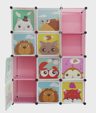 Kinder Kledingkast Uitbreidbaar met Deuren & Hangers - 111x37x147 cm
